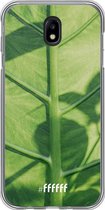 Samsung Galaxy J7 (2017) Hoesje Transparant TPU Case - Leaves Macro #ffffff