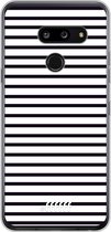 LG G8 ThinQ Hoesje Transparant TPU Case - Bretonse Streep #ffffff