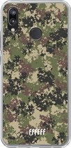 Huawei P20 Lite (2018) Hoesje Transparant TPU Case - Digital Camouflage #ffffff