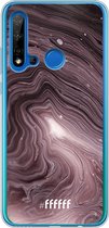 Huawei P20 Lite (2019) Hoesje Transparant TPU Case - Purple Marble #ffffff