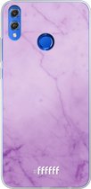 Honor 8X Hoesje Transparant TPU Case - Lilac Marble #ffffff