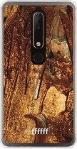 Nokia 6 (2018) Hoesje Transparant TPU Case - Lets go Gold #ffffff
