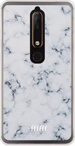 Nokia 6 (2018) Hoesje Transparant TPU Case - Classic Marble #ffffff