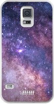 Samsung Galaxy S5 Hoesje Transparant TPU Case - Galaxy Stars #ffffff