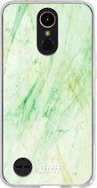 LG K10 (2017) Hoesje Transparant TPU Case - Pistachio Marble #ffffff