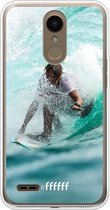 LG K10 (2018) Hoesje Transparant TPU Case - Boy Surfing #ffffff