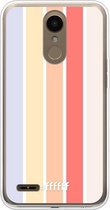 LG K10 (2018) Hoesje Transparant TPU Case - Vertical Pastel Party #ffffff