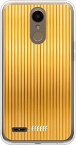 LG K10 (2018) Hoesje Transparant TPU Case - Bold Gold #ffffff