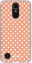 LG K10 (2017) Hoesje Transparant TPU Case - Peachy Dots #ffffff