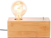 BRILLIANT Armena tafellamp houtkleurige binnenlampen, tafellampen, -decoratief | 1x A60, E27, 40W, geschikt voor normale lampen (niet inbegrepen) | A ++ | Met tuimelschakelaar