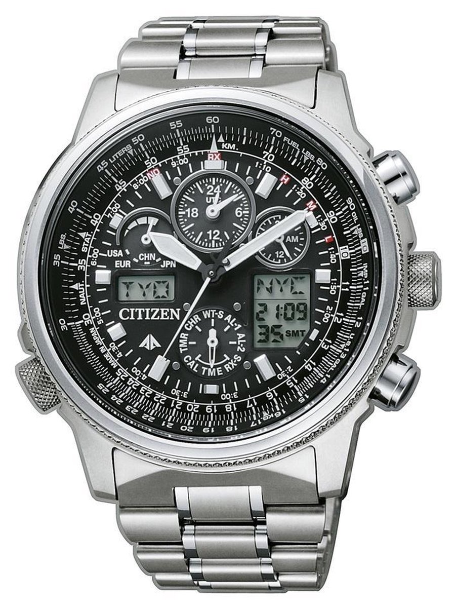 Citizen Promaster Super Pilot - Horloge - Titanium - Zilverkleurig - Zwart - Solar uurwerk - Ø 45 mm