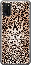 Leuke Telefoonhoesjes - Hoesje geschikt voor Samsung Galaxy A41 - Animal print - Soft case - TPU - Luipaardprint - Bruin