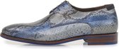 Floris van Bommel 18297 heren veter schoen blauw / combi, ,42.5 / 8.5