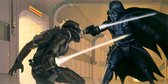 Fotobehang - Star Wars Classic RMQ Vader vs Luke 500x250cm - Vliesbehang