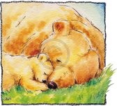 Makiko - Mother Bear's Love II Kunstdruk 30x30cm