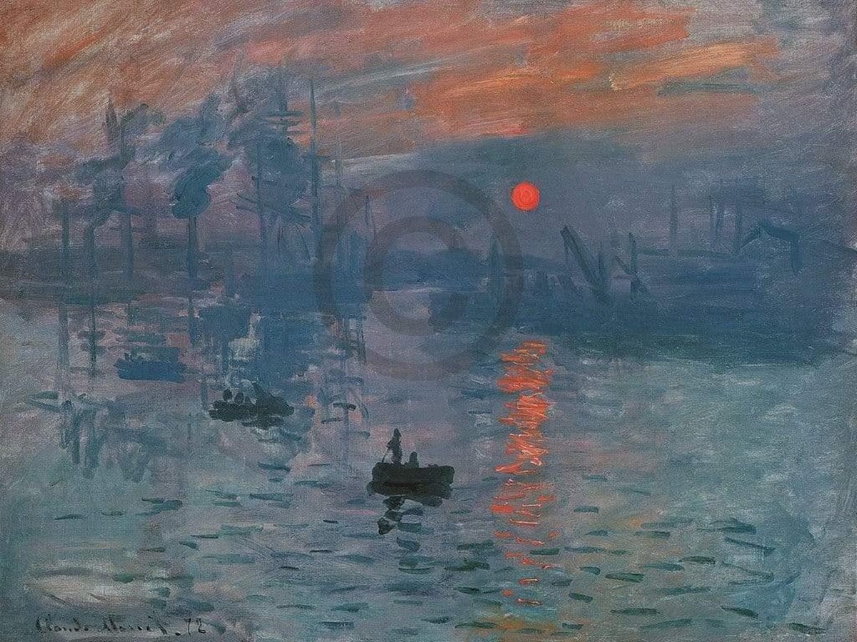 PGM Kunstdruk Claude Monet - Impressionismo il levar 80x60cm Divers