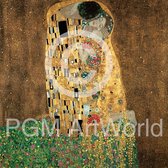 Gustav Klimt - Der Kuß Kunstdruk 98x98cm