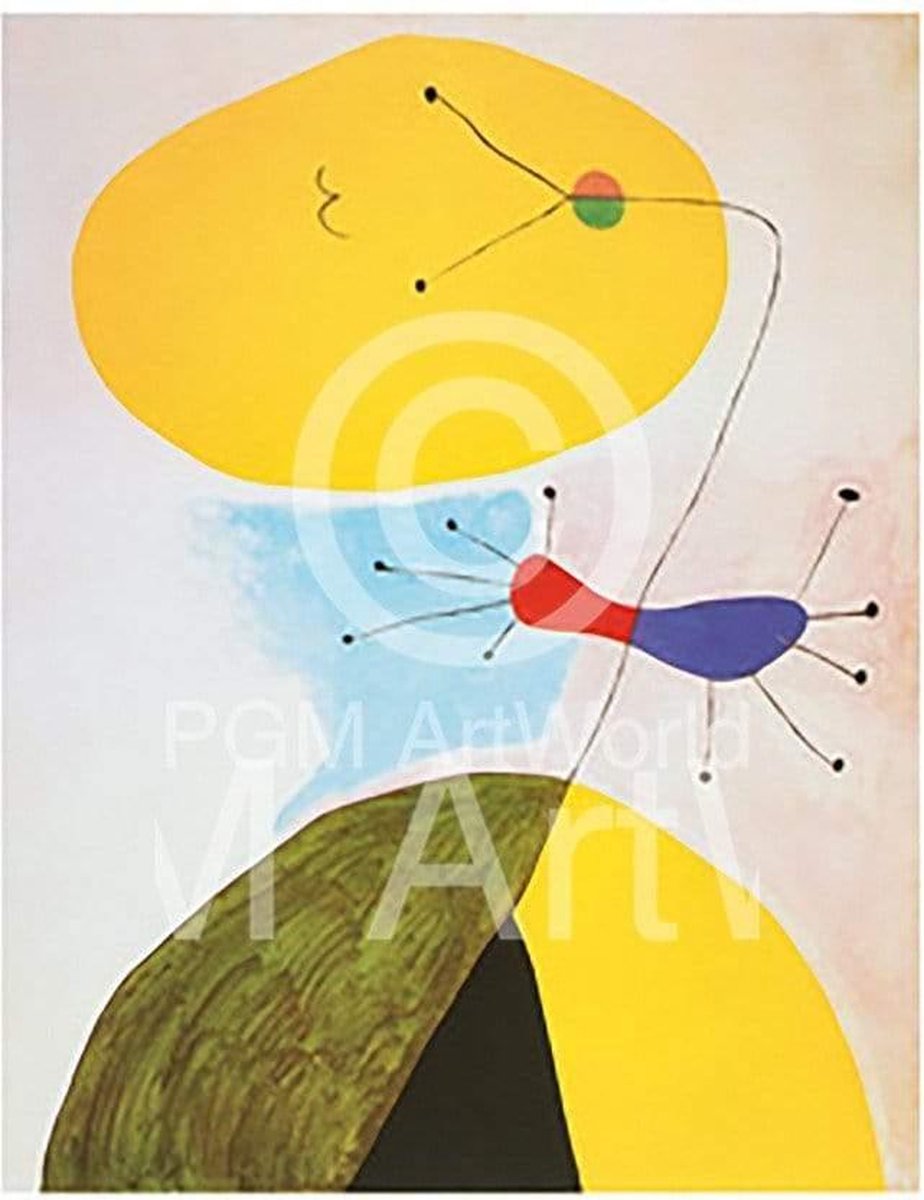 PGM Kunstdruk Joan Miro - Portrait, 1938 60x80cm Divers