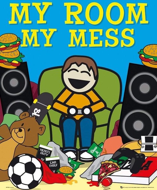 GBeye Poster - My Room My Mess - 50 X 40 Cm - Multicolor
