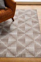 Flycarpets Aricia Vierkant Vloerkleed - 120x170cm - Bruin/Beige