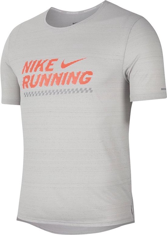 Nike Miler Future Fast shirt heren grijs/roze | bol.com