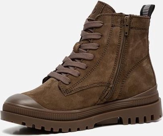 Veterboots laarzen in de kleur groen voor dames | KLEDING.nl