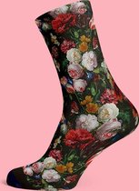 Painted Socks De Heem Flowers - Sokken met Kunst print - Bamboe - One Size - Kunstkado