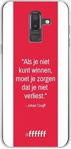 Samsung Galaxy J8 (2018) Hoesje Transparant TPU Case - AFC Ajax Quote Johan Cruijff #ffffff