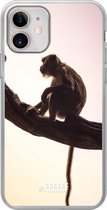 iPhone 12 Mini Hoesje Transparant TPU Case - Macaque #ffffff