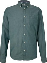 Tom Tailor Lange mouw Overhemd - 1022803 Olijf (Maat: XL)