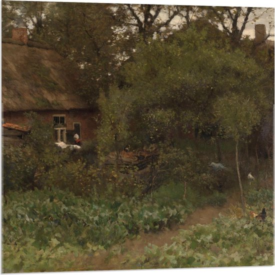 Acrylglas - Oude Meesters - De moestuin, Anton Mauve, ca. 1885 - ca. 1888 - 80x80cm Foto op Acrylglas (Met Ophangsysteem)
