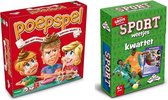Spellenbundel - Bordspel - 2 Stuks - Poepspel & Kwartet Sport Weetjes