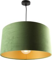 Olucia Urvin - Moderne Hanglamp - Stof - Goud;Groen - Rond - 50 cm