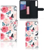 Smartphone Hoesje Sony Xperia 1 II Flipcase Cadeautjes voor Moederdag Butterfly Roses