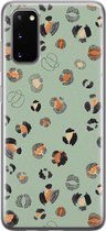 Samsung Galaxy S20 hoesje siliconen - Luipaard baby leo - Soft Case Telefoonhoesje - Luipaardprint - Blauw