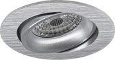 Spot Armatuur GU10 - Pragmi Delton Pro - GU10 Inbouwspot - Rond - Zilver - Aluminium - Kantelbaar - Ø82mm