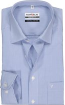 MARVELIS comfort fit overhemd - blauw met wit gestreept - Strijkvrij - Boordmaat: 40