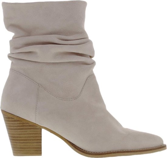 Tango | Ella western 21-b nude suede wrinkle boot - natural heel/sole  wooden heel/sole... | bol.com