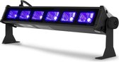 Blacklight - BeamZ BUV63 blacklight LED bar met 6 UV LED's van 3W per LED