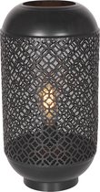Light & Living Santora tafellamp | oosterse lantaarn | 49 cm hoog | Ø26 cm | E27 | zwart