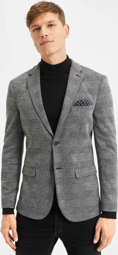 WE Fashion Heren slim fit geruite blazer | bol.com