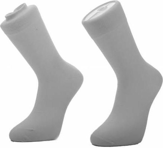 Basset heren katoenen sokken 1 paar - 42 - Wit.