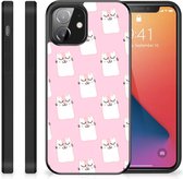 Beschermhoesje Geschikt voor iPhone12 Mini GSM Hoesje met Zwarte rand Sleeping Cats