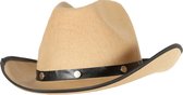 Guirca Carnaval verkleed Cowboy hoed Arizona - beige - voor volwassenen - Western thema