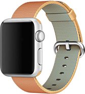 watchbands-shop.nl Nylon bandje - bandje geschikt voor Apple Watch Series 1/2/3 (38mm) - GeelRood