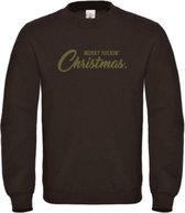 Kerst sweater zwart M - Merry fuckin' Christmas - olijfgroen - soBAD. | Kersttrui soBAD. | kerstsweaters volwassenen | kerst hoodie volwassenen | Kerst outfit | Foute kerst truien