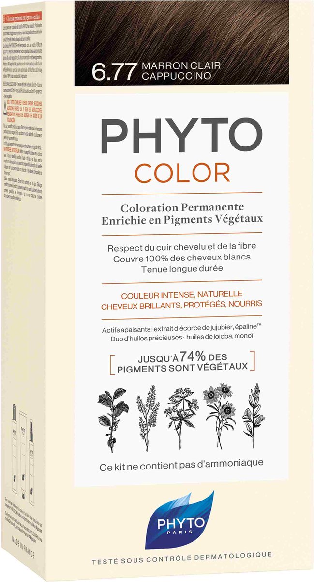 Permanent Colour PHYTO PhytoColor 6.77-marrón claro capuchino Ammonia-free