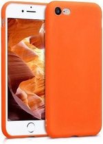 iPhone SE 2020 Siliconen Hoesje Pastelkleur Licht Oranje