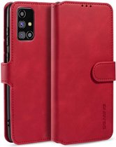 DG Ming Samsung Galaxy M31s Retro Portemonnee Hoesje Rood