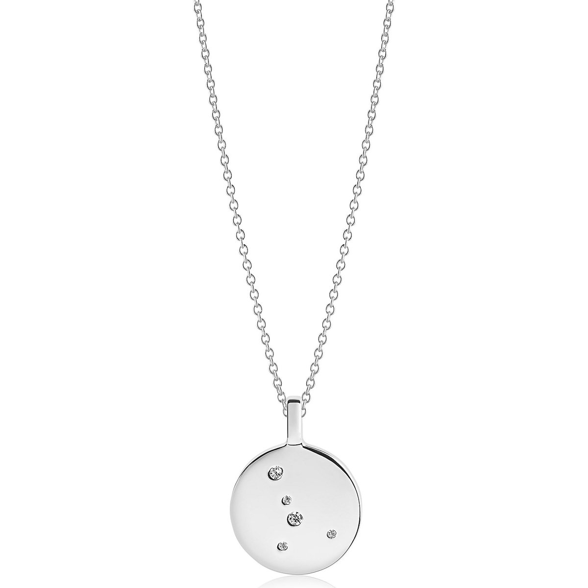 Sif Jakobs Jewellery Dames-Ketting 925 Zilver gerhodineerd Zirkonia One Size Kanker 87604403